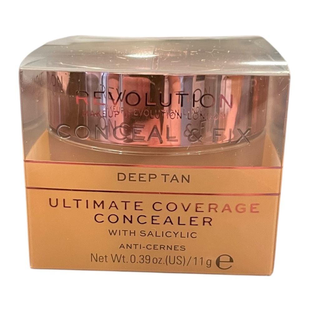 Revolution Ultimate Full Coverage Concealer Salicylic Deep Tan Conceal & Fix NEW